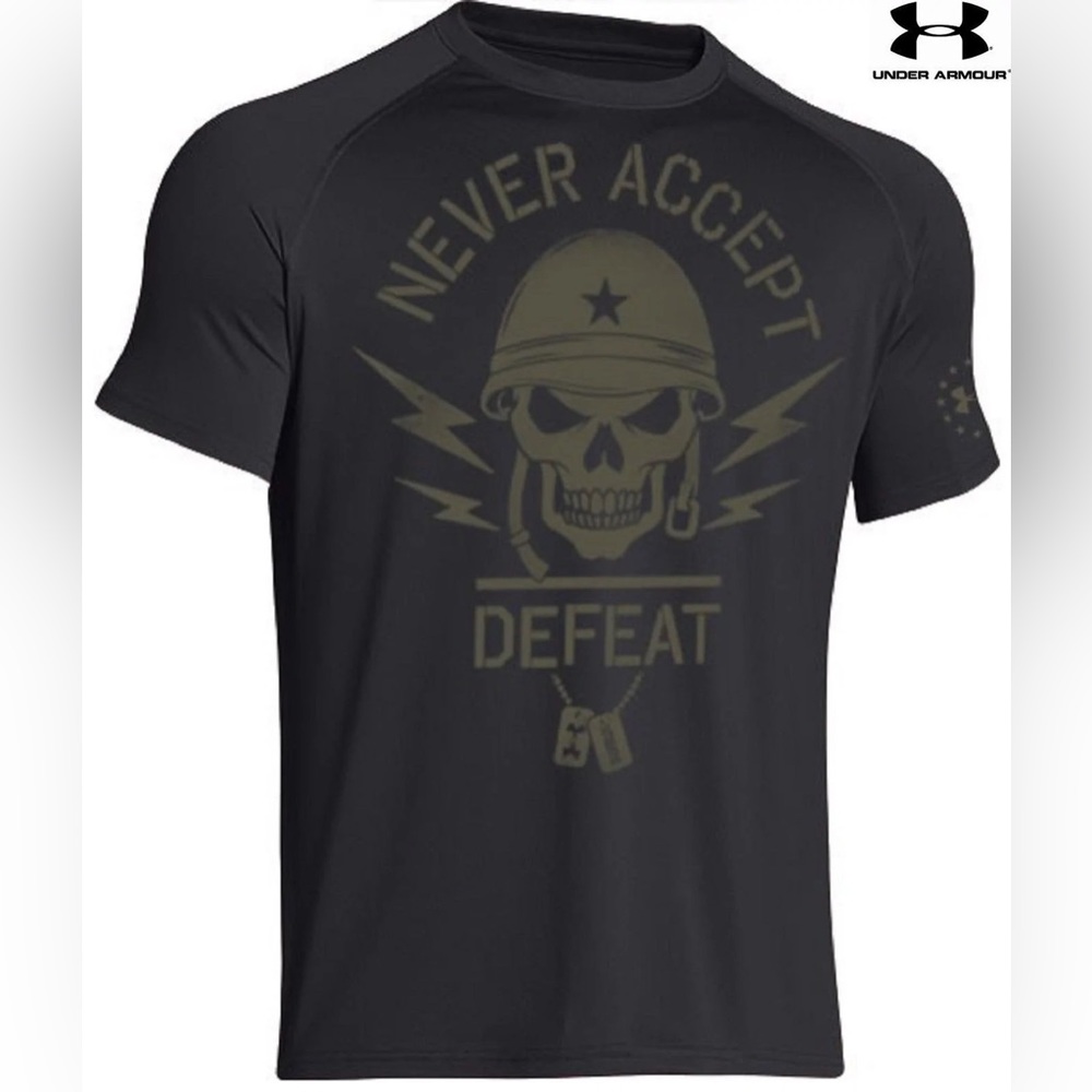 Under Armour T- shirt- Never Accept Defeat Medium
